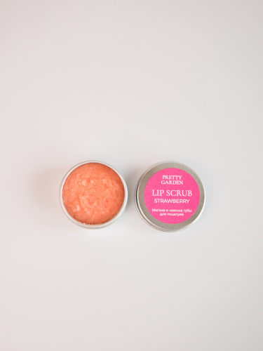 PRETTY GARDEN, Сахарный скраб для губ Клубника