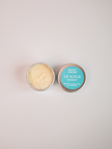 PRETTY GARDEN, Сахарный скраб для губ Кокос