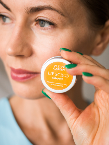 PRETTY GARDEN, Сахарный скраб для губ Апельсин
